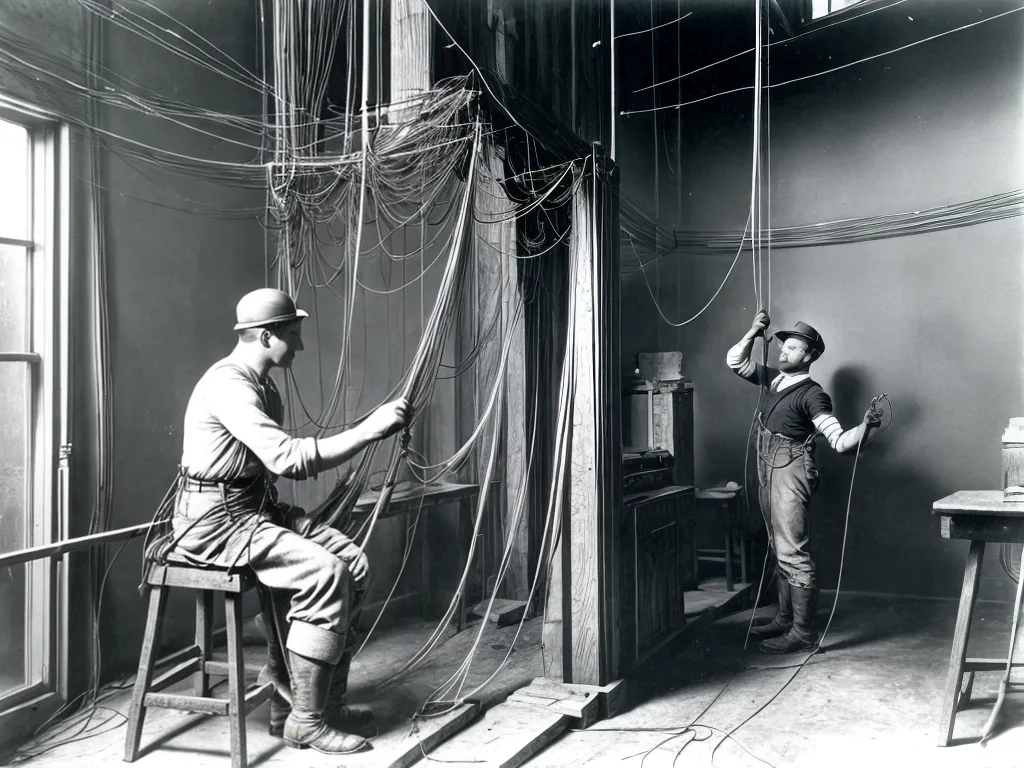 How Early Electricians Strung Wires Before Romex