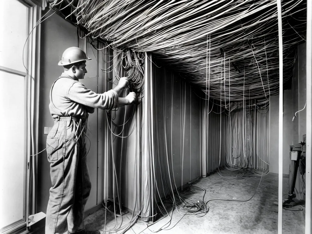 How Early Electricians Strung Wires Without Insulation