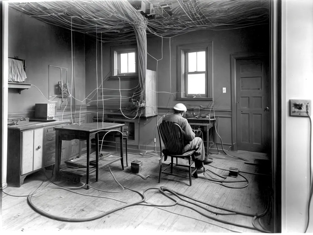 How the First Electric Wires Were Dangerously Installed in Homes