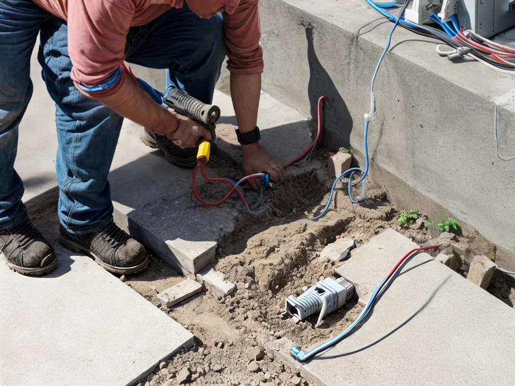 How to Bury Wires in Concrete