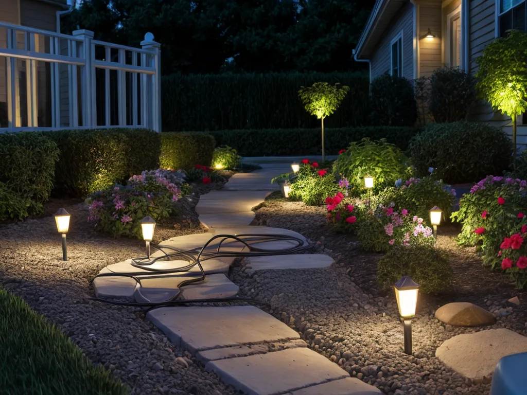 How to Safely Bury Electrical Wires for Low Voltage Garden Lighting