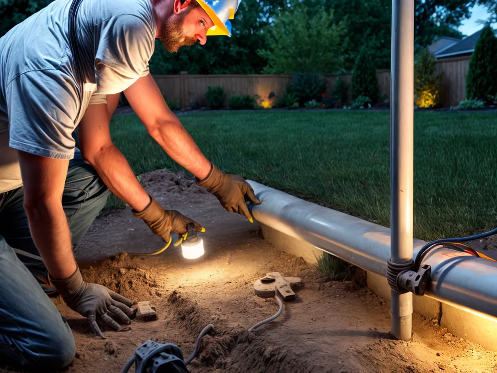 How to Safely Install Underground Electrical Lines for Outdoor Lighting